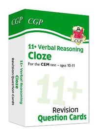 bokomslag 11+ CEM Revision Question Cards: Verbal Reasoning Cloze - Ages 10-11