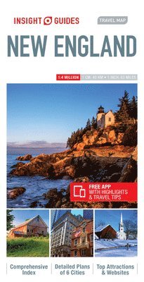 bokomslag Insight Guides Travel Map New England