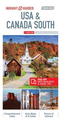 bokomslag Insight Guides Travel Map USA & Canada South (Insight Maps)