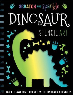 Scratch and Sparkle Dinosaur Stencil Art 1