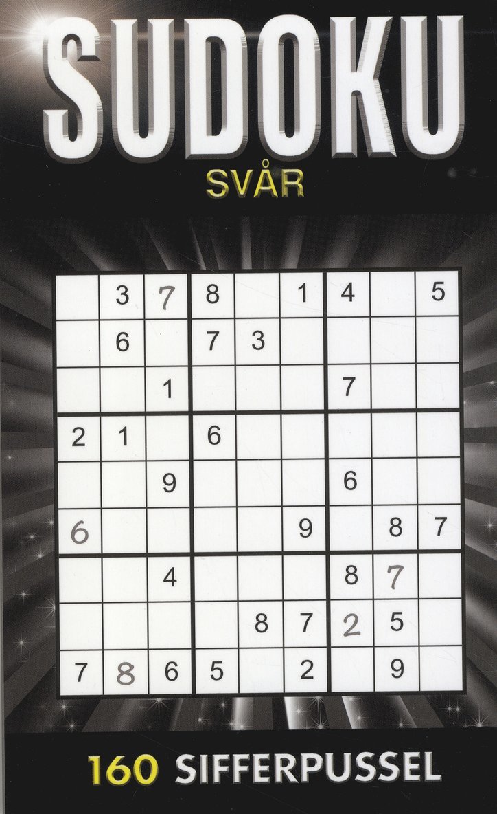 Sudoku Svår Svart