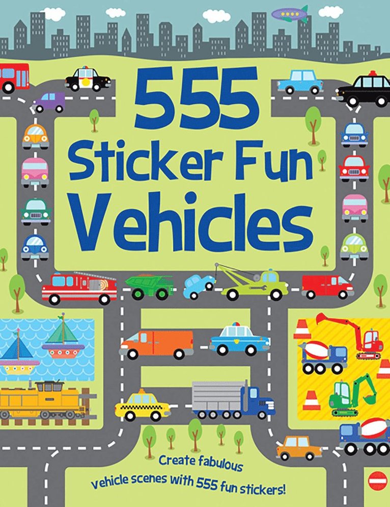 555 Sticker Fun - Vehicles Activity Book 1