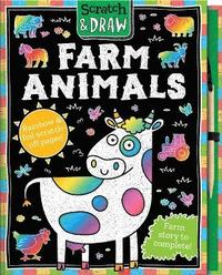 bokomslag Scratch and Draw Farm Animals - Scratch Art Activity Book