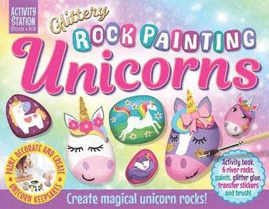 bokomslag Glittery Rock Painting Unicorns
