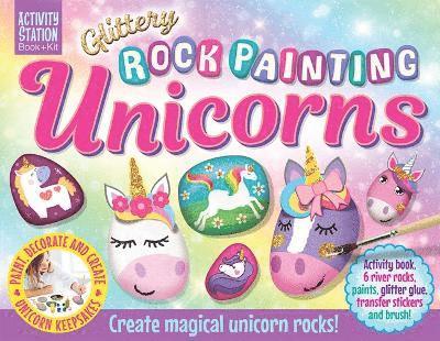 Glittery Rock Painting Unicorns 1