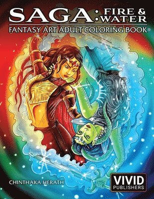 bokomslag Saga: Fire & Water: Fantasy Art Adult Coloring Book