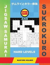 bokomslag 400 Jigsaw Samurai and Sukrokuro. Hard Levels.: Gattai-5 Sudoku and Sukrokuro 11x11+12x12 Puzzles. Holmes Presents a Collection of Complex Classic Sud
