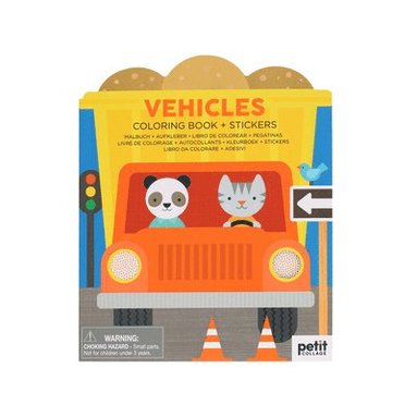 bokomslag Vehicles Coloring Book + Stickers