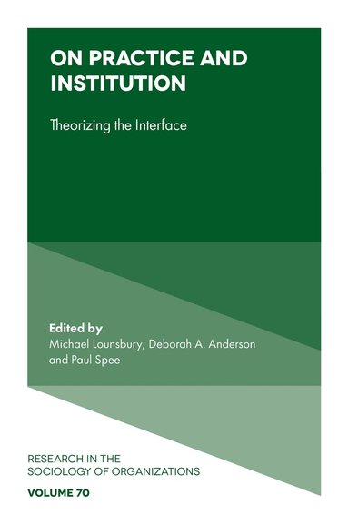 Michael Lounsbury, Deborah A. Anderson, Paul Spee - On Practice and Institution, Inbunden