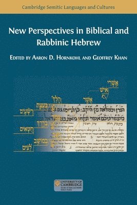 Aaron D Hornkohl, Geoffrey Khan, Aaron D. Hornkohl, D. Hornkohl, Aaron - New Perspectives in Biblical and Rabbinic Hebrew, Häftad