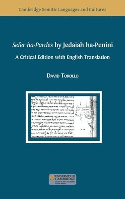 David Torollo - Sefer ha-Pardes by Jedaiah ha-Penini, Inbunden