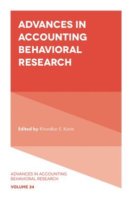 bokomslag Advances in Accounting Behavioral Research