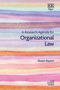 bokomslag A Research Agenda for Organizational Law