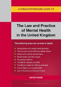 bokomslag the Law and Practice of Mental Health in the UK
