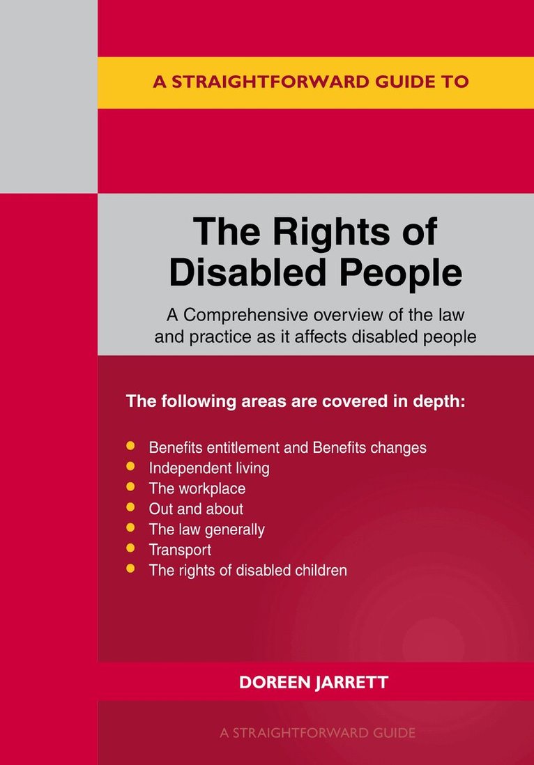 Doreen Jarrett - Straightforward Guide To The Rights of Disabled People Revised Edition, Häftad