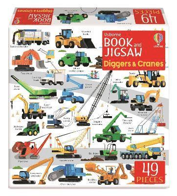 Usborne Book and Jigsaw Diggers and Cranes 1