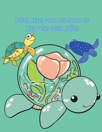 bokomslag Lindo libro para colorear de tortugas para nios