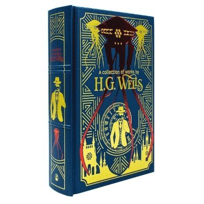 H.G. Wells - Collection of Works by H.G. Wells - Deluxe Leather Bound Classic Science Fiction Hardback, Inbunden