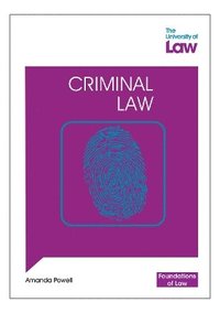 bokomslag Foundations of Law - Criminal Law