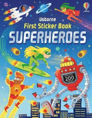 bokomslag First Sticker Book Superheroes