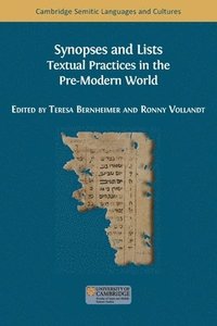 bokomslag Synopses and Lists: Textual Practices in the Pre-Modern World