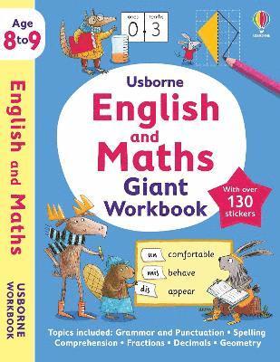 bokomslag Usborne English and Maths Giant Workbook 8-9