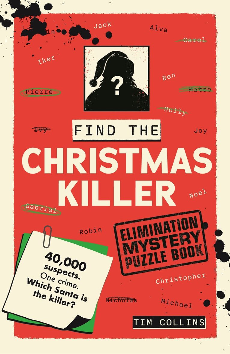 Tim Collins - Elimination Mystery Puzzle Book: Find the Christmas Killer, Häftad