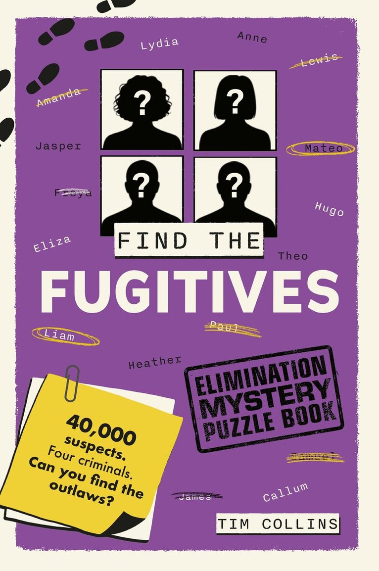 Tim Collins - Elimination Mystery Puzzle Book: Find the Fugitives, Häftad