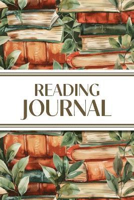 bokomslag Reading Journal (Watercolour Stacked Books with Leaves)