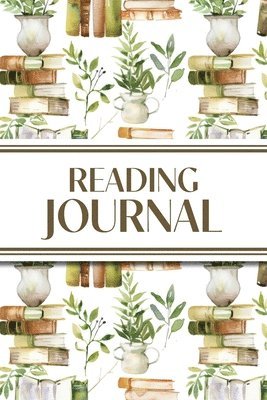 Revive Stationery - Reading Journal (Watercolour Stacked Books with Potted Plants), Häftad