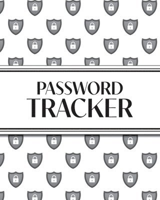 bokomslag XL Large Print Password Tracker (Lock Shield Gray)