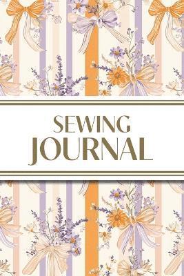 Sewing Journal (Orange and Purple Wildflower Bows with Vertical Stripes) 1