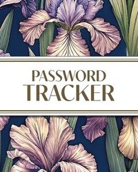 bokomslag XL Large Print Password Tracker (Purple Irises on Navy)