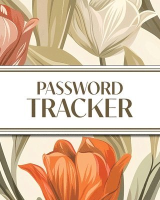 bokomslag XL Large Print Password Tracker (Autumnal Warm Tone Tulips)