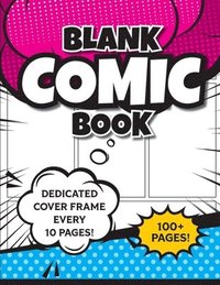 bokomslag Blank Comic Book (Magenta & Blue)