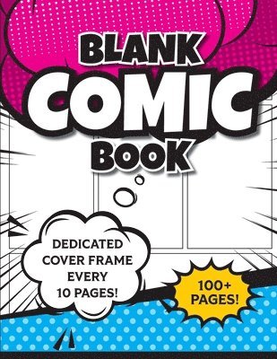bokomslag Blank Comic Book (Magenta & Blue)
