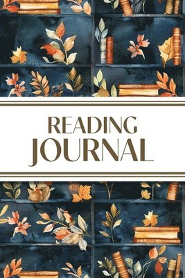 Reading Journal (Watercolor Fall Leaves Bookshelves)