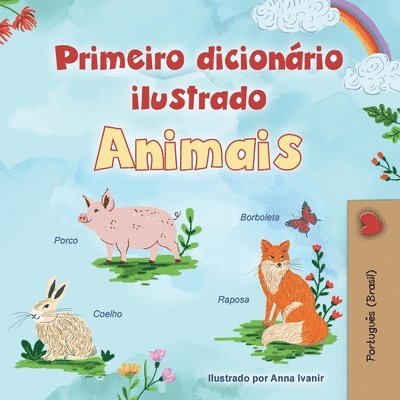 Kidkiddos Books - First Picture Dictionary - Animals (Portuguese Brazilian Children's Book), Häftad