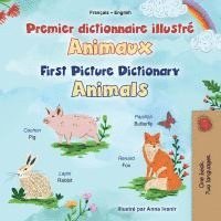 bokomslag First Picture Dictionary - Animals (French English Bilingual Children's Book)
