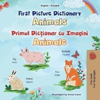 bokomslag First Picture Dictionary - Animals (English Romanian Bilingual Children's Book)