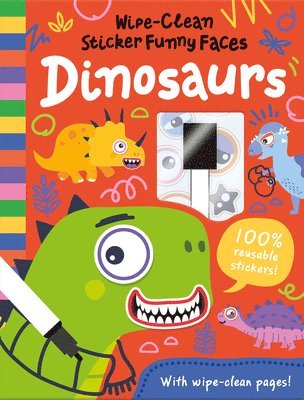 Wipe-Clean Sticker Funny Faces Dinosaurs 1