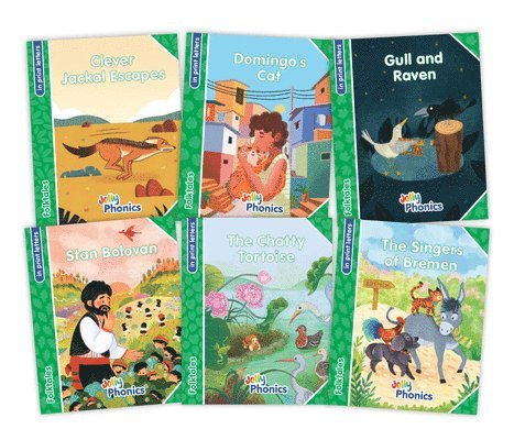 Jolly Phonics Folktales Green Readers (Level 3) Complete Set (1-6) 1