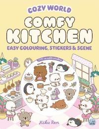 bokomslag Cozy World Comfy Kitchen: Easy Colouring and Sticker Scene for Teens, Young Adults and Adults
