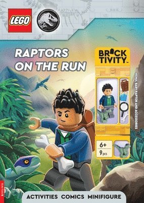 bokomslag LEGO Jurassic World: Raptors on the Run Activity Book (with Kenji minifigure, baby raptor and accessories)