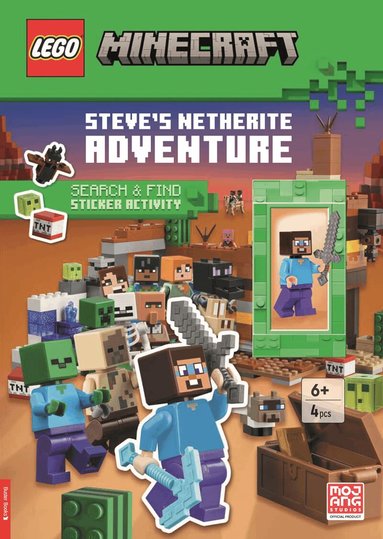 LEGO®, Buster Books - LEGO® Minecraft™: Steve’s Netherite Adventure Search & Find Sticker Activity (with Steve minifigure and sword), Häftad
