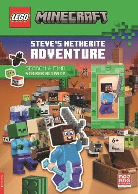 bokomslag LEGO  Minecraft: Steves Netherite Adventure Search & Find Sticker Activity (with Steve minifigure and sword)