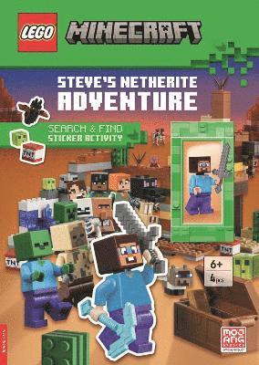 LEGO® Minecraft®: Steve’s Netherite Adventure Search & Find Sticker Activity (with Steve minifigure and sword)
