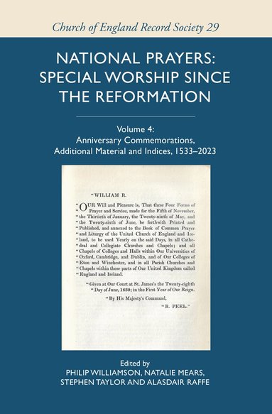 Philip Williamson, Natalie Mears, Stephen C Taylor, Alasdair Raffe - National Prayers: Special Worship since the Reformation, Inbunden