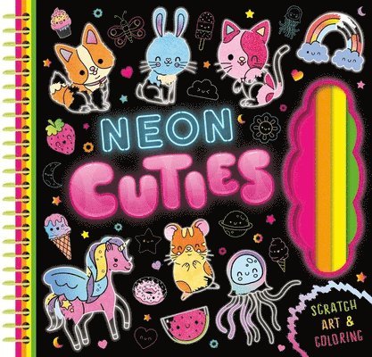 Neon Cuties: Scratch Art & Coloring