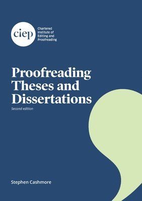 Stephen Cashmore - Proofreading Theses and Dissertations, Häftad